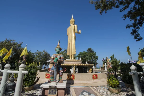 Colline Wat Khao Phutthakhodom Dans Ville Racha Dans Province Chonburi — Photo