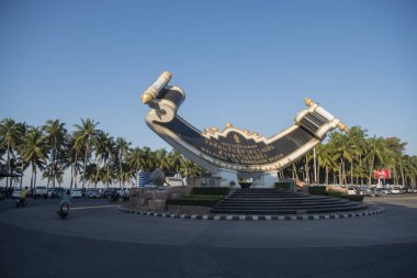 Bang Saen Beach Tayland Provinz Chonburi Bangsaen Town adlı ana meydanda. Tayland, Bangsaen, Kasım, 2018