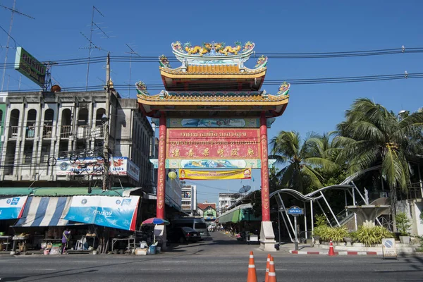 Városi Piacon Főútvonal Város Piacán Város Bangsaen Ban Provinz Chonburi — Stock Fotó