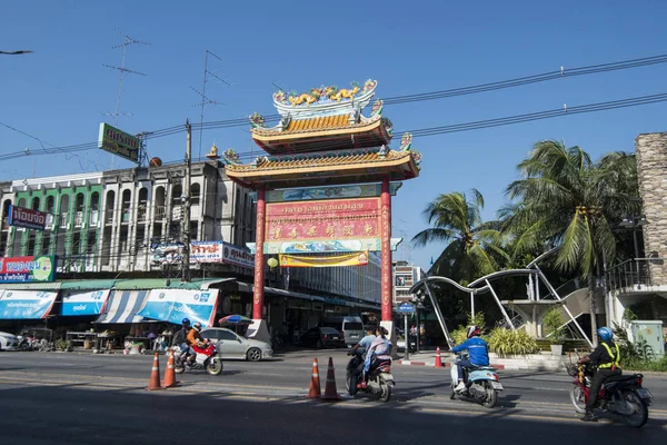 Mercado Ciudad Carretera Principal Mercado Ciudad Ciudad Bangsaen Provinz Chonburi —  Fotos de Stock