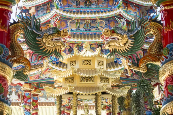 Kínai Templom Thepsathit Phra Kiti Chaloem Város Ang Sila Ügyes — Stock Fotó