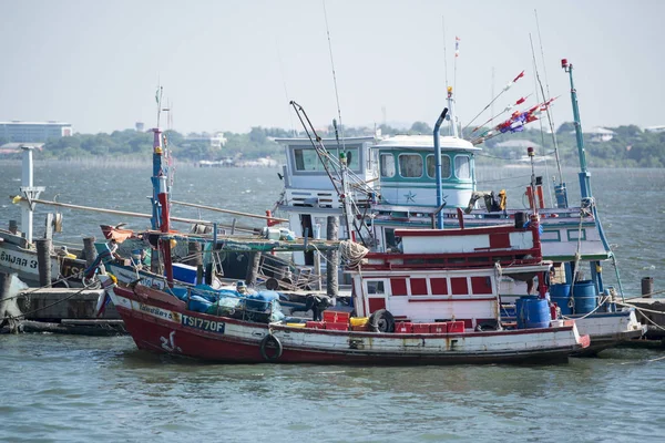 Bateau Pêche Ville Ang Sila Près Beangsaen Dans Province Chonburi — Photo