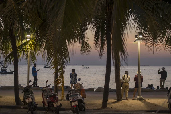  Bang Saen sahilde Provinz Chonburi Tayland Bangsaen kasaba. Tayland, Bangsaen, Kasım, 2018