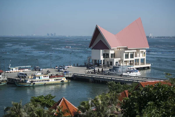 Die Fährstation Oder Pier Auf Der Insel Koh Loy Der — Stockfoto