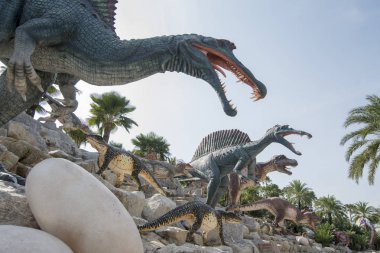 Dinozor Park Provinz Chonburi Tayland Pattaya city yakınlarında. Tayland, Pattaya, Kasım, 2018
