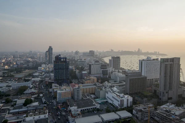 the view from the Rooftop Bar at the Grand Centre Point Pattaya in the city of Pattaya in the Provinz Chonburi in Thailand.  Thailand, Pattaya, November, 2018