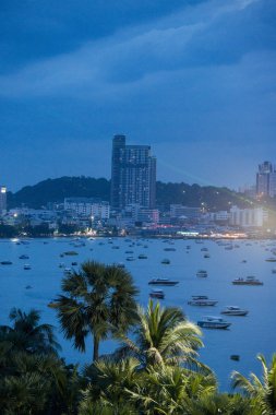 manzarası ve ao Pattaya körfezinin Provinz Chonburi Tayland Pattaya şehir. Tayland, Pattaya, Kasım, 2018