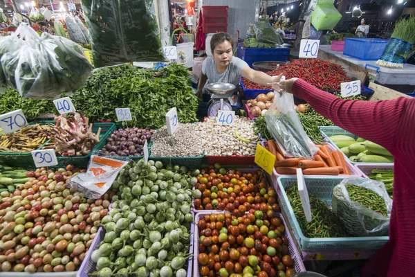 Mercado Local Comida Mañana Ciudad Pattaya Provincia Chonburi Tailandia Tailandia — Foto de Stock