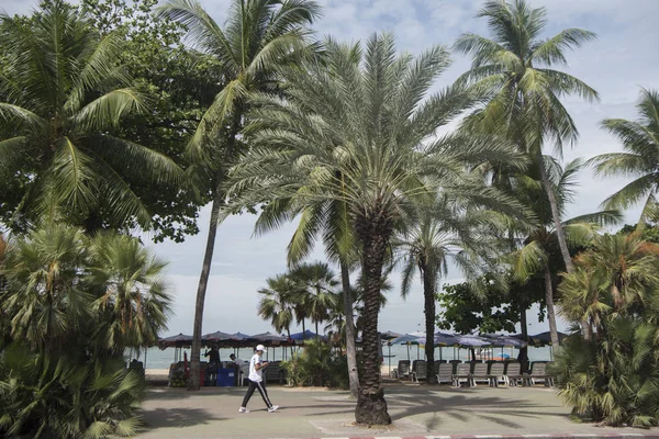 Praia Praia Estrada Com Baía Pattaya Cidade Pattaya Provinz Chonburi — Fotografia de Stock