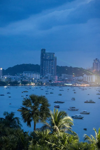 Skyline Och Pattaya Bay Den Staden Pattaya Den Provinz Chonburi — Stockfoto