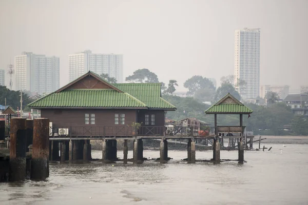 ナクルア Provinz チョンブリ タイのパタヤの街での魚介類や魚の市場で漁村 パタヤ 2018 — ストック写真