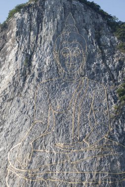 Buda Cliff, Khao Chee Chan, Sattahip köyü yakınındaki Provinz Chonburi Tayland Pattaya şehir. Tayland, Pattaya, Kasım, 2018