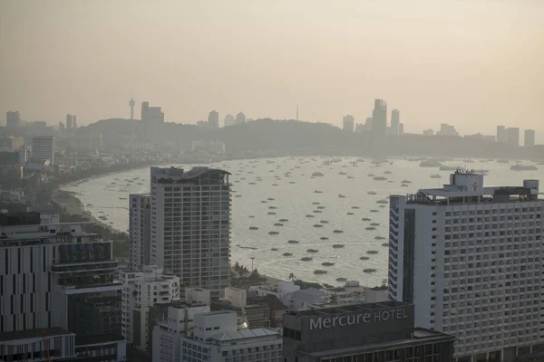 Vista Desde Rooftop Bar Grand Centre Point Pattaya Ciudad Pattaya — Foto de Stock