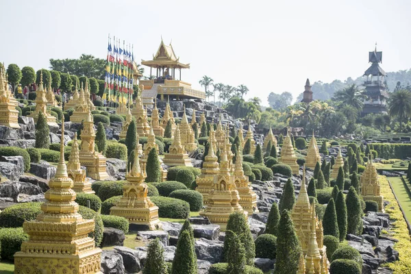 Tempel Und Schreine Tropischen Garten Nong Nooch Nahe Der Stadt — Stockfoto