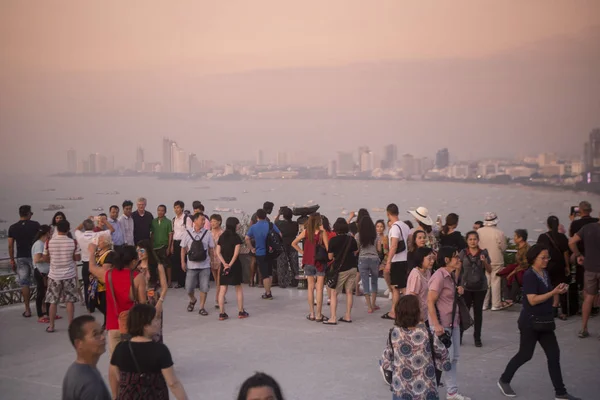 Vista Ciudad Desde Buddha Hill Ciudad Pattaya Provinz Chonburi Tailandia —  Fotos de Stock