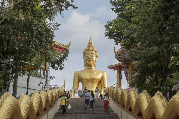 Buddy Wat Phra Yai Wzgórzu Buddy Mieście Pattaya Provinz Chonburi — Zdjęcie stockowe
