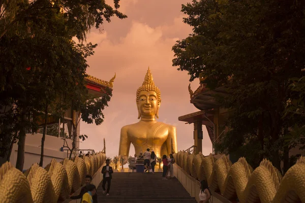 Buddha Wat Phra Yai Kopci Buddha Městě Pattaya Provinz Chonburi — Stock fotografie