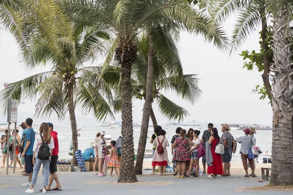 Beach Beach Road Pattaya Bay City Pattaya Provinz Chonburi Thailand — Stock Photo, Image