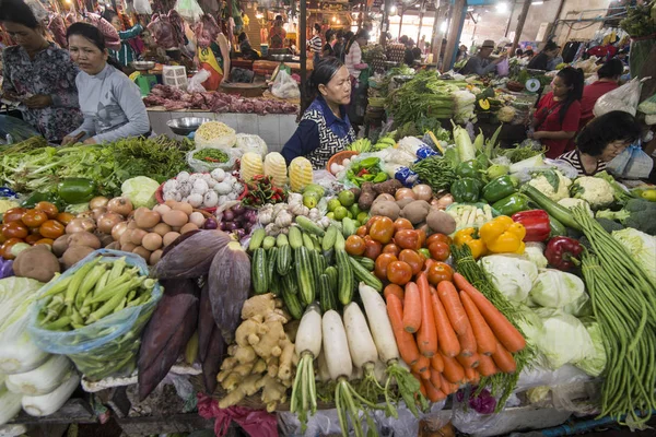 CAMBODIA SIEM REAP OLD MARKET — Stock Photo, Image