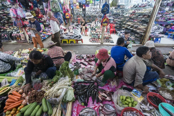 CAMBODIA SIEM REAPARECE EL ANTIGUO MERCADO — Foto de Stock