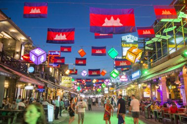 Kamboçya Siem Reap Şehir Pub Sokak