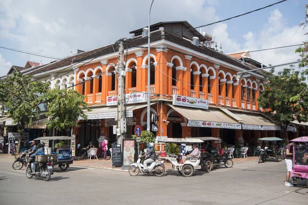 Kambodża Siem Reap City Colonial — Zdjęcie stockowe