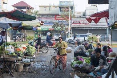 Kamboçya Siem Reap Market Phsar Ler