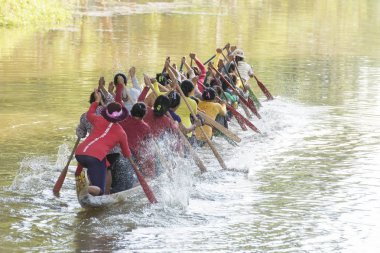 Kamboçya Siem Reap Şehir Nehri Longboat 