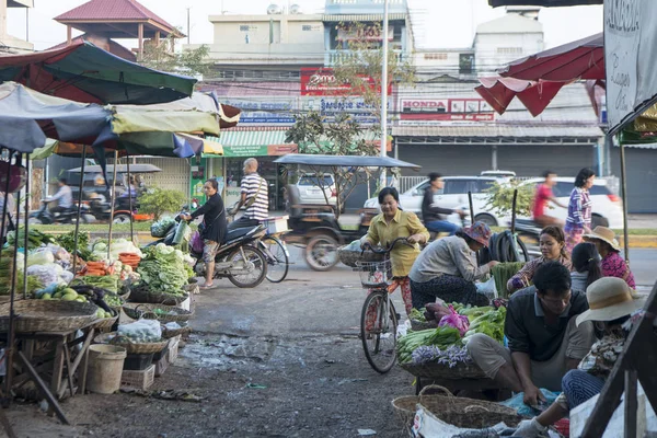 CAMBODIA SIEM REAP MARKET PHSAR LER — Stock Photo, Image