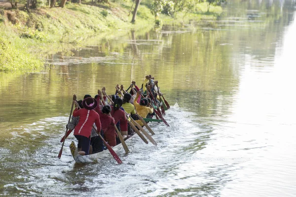 Camboya Siem Reap City River Longboat — Foto de Stock