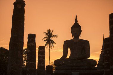 Asya Tayland Sukhothai Wat Mahathat Buddha