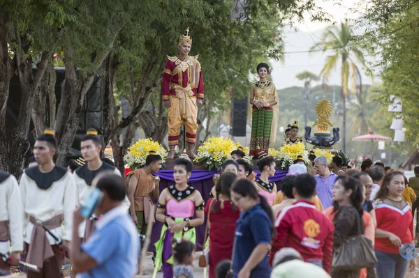 Azië Thailand Sukhothai Loy Krathong traditie — Stockfoto