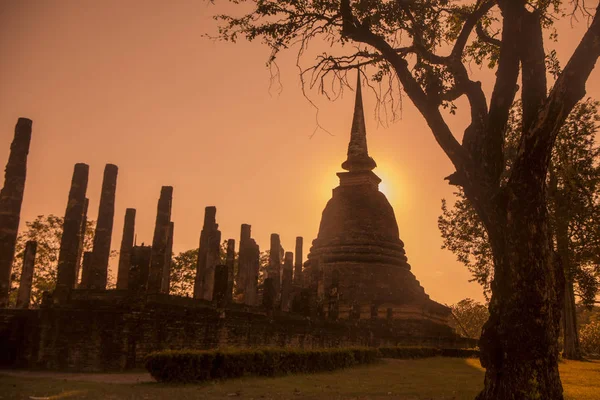 Azja Tajlandia Sukhothai Wat sa si Temple — Zdjęcie stockowe
