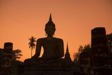 Asya Tayland Sukhothai Wat Mahathat Buddha