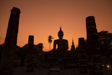 Asya Tayland Sukhothai Wat Mahathat Buddha