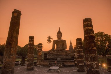 Asya Tayland Sukhothai Wat Mahathat Buddha