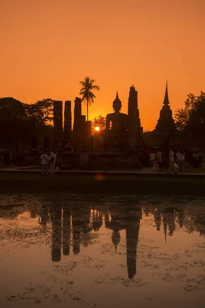 Ázsia Thaiföld Sukhothai Wat Mahathat Buddha — Stock Fotó