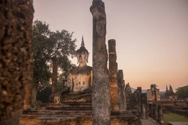 Ásia tailândia sukhothai templo — Fotografia de Stock