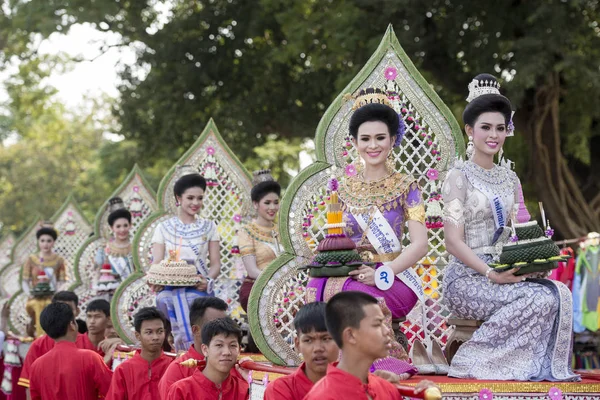 Azië Thailand Sukhothai Loy Krathong traditie — Stockfoto