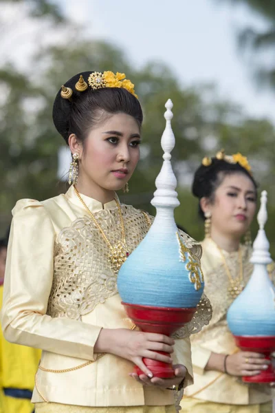 Asien Thailand Sukhothai Loy Krathong tradition — Stockfoto