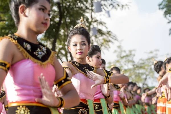 Ázsia Thaiföld Sukhothai Loy Krathong hagyomány — Stock Fotó
