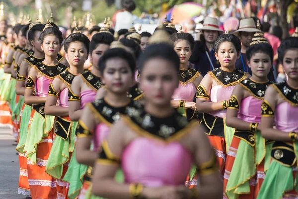 Asia Thajsko Sukhothai Loy Krathong tradice — Stock fotografie