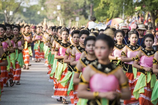 Ázsia Thaiföld Sukhothai Loy Krathong hagyomány — Stock Fotó