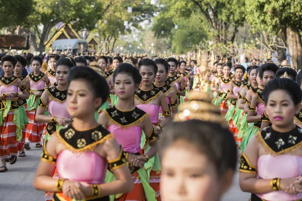 Azië Thailand Sukhothai Loy Krathong traditie — Stockfoto