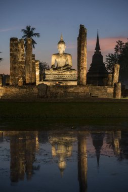 Asya Tayland Sukhothai Wat Mahathat Buddha