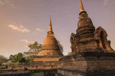 Asya Tayland Sukhothai Tapınağı Stupa
