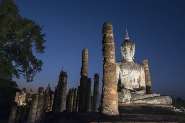 Asya Tayland Sukhothai Wat Mahathat Tapınağı