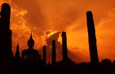Asya Tayland Sukhothai Tapınağı Stupa