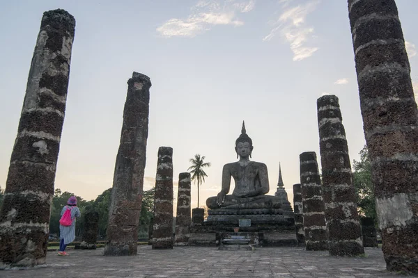 Asien Thailand Sukhothai Wat Mahathat Buddha — Stockfoto