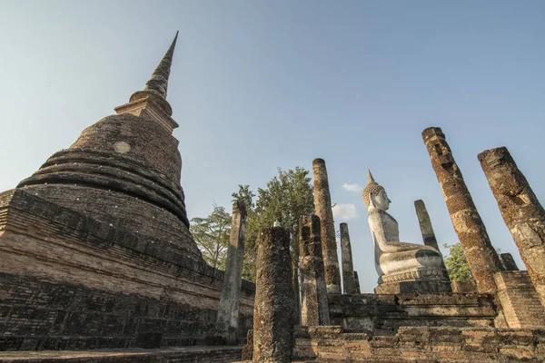 Asia Thailandia Sukhothai Wat Mahathat Tempio — Foto Stock